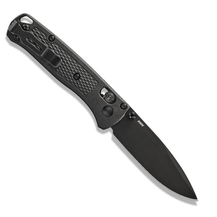 Benchmade Mini Bugout Black Coated Non-Serrated Drop Point